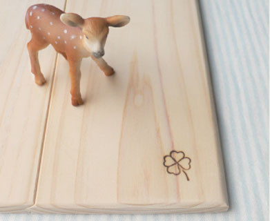 桧の二つ折りできる木製マウスパッド